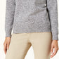 Karen Scott Women's Cotton Marled Turtleneck Sweater Gray Size Large