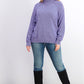 Karen Scott Women's Marled Cotton Turtleneck Sweater Purple Size X-Large