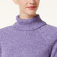 Karen Scott Women's Marled Cotton Turtleneck Sweater Purple Size X-Small