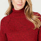 Karen Scott Women's Marled Cotton Turtleneck Sweater Red Size X-Large