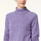 Karen Scott Women's Petite Cotton Turtleneck Sweater Purple Size Medium