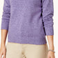 Karen Scott Women's Petite Cotton Turtleneck Sweater Purple Size Medium