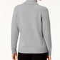 Karen Scott Women's Petite Cotton Turtleneck Sweater Silver Size Small