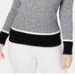Karen Scott Women's Teresa Cotton Colorblocked Sweater Black Size Small