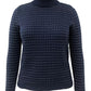 Karen Scott Women's Colorblocked Cotton Turtleneck Sweater Blue Size Large