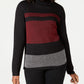 Karen Scott Women's Cotton Colorblocked Turtleneck Sweater Black Size Extra Large