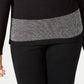 Karen Scott Women's Cotton Colorblocked Turtleneck Sweater Black Size Extra Large