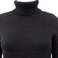 Karen Scott Women's Colorblocked Cotton Turtleneck Sweater New Red Combo Size Large