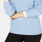 Karen Scott Women's Cable-Knit V-Neck Sweater Blue Size XX-Large