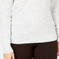 Karen Scott Women's Cable-Knit V-Neck Sweater Natural Size Petite Large