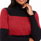 Karen Scott Women's Petite Colorblock Cotton Turtleneck Sweater Size Petite