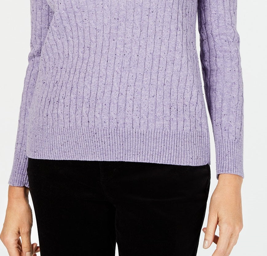 Karen Scott Women's Cable-Knit Sweater Blue Size Large