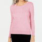 Karen Scott Women's Cable-Knit Sweater Pink Size Large