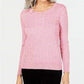 Karen Scott Women's Cable-Knit Sweater Pink Size XX-Large