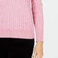 Karen Scott Women's Cable-Knit Sweater Pink Size XX-Large