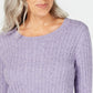 Karen Scott Women's Cable-Knit Sweater Sft Llc Hthr Np Size 2 Extra Large