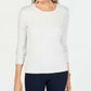 Karen Scott Women's Cable-Knit Sweater Winter White Size Extra Large