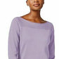 Karen Scott Women's Cotton Boat-Neck Sweater Purple Size X-Small