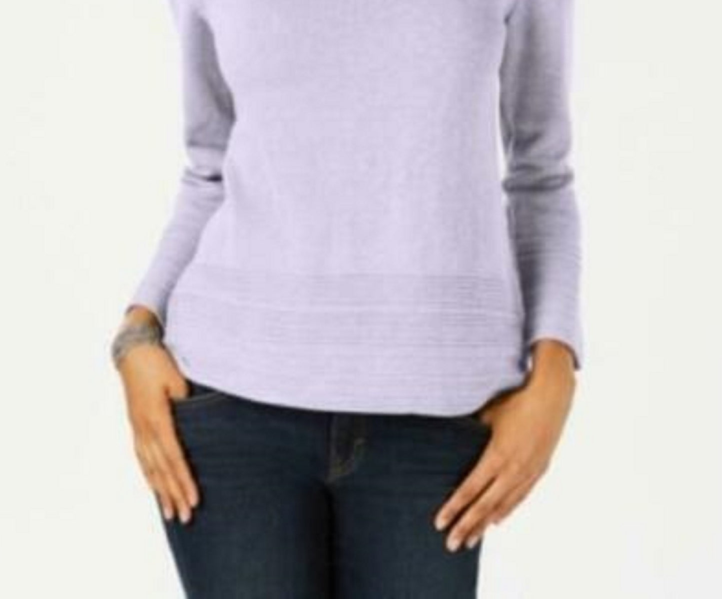 Karen Scott Women's Cotton Boat-Neck Sweater Purple Size Small