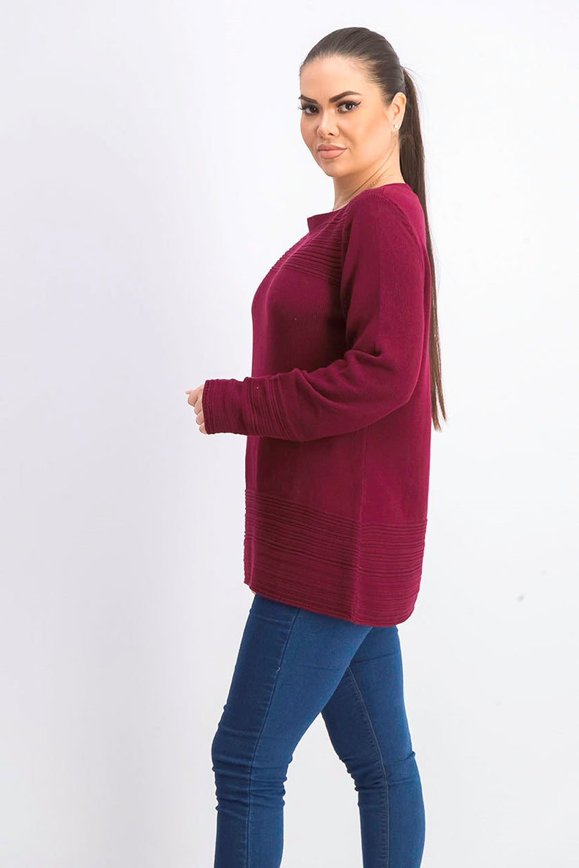 Karen Scott Women's Cotton Boat-Neck Sweater Red Size Extra Large