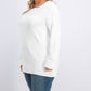 Karen Scott Women's Cotton Boat-Neck Sweater White Size Small