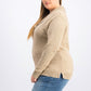 Karen Scott Women's Cotton Marled Shawl-Collar Sweater Brown Size Small