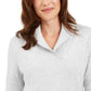 Karen Scott Women's Cotton Marled Shawl-Collar Sweater Medium Gray Size XX-Large