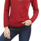 Karen Scott Women's Petite Hardware-Trim Cotton Henley Sweater Bright Red Size Petite
