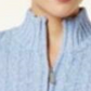 Karen Scott Women's Marled-Knit Quarter-Zip Sweater Blue Size Large
