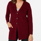 Karen Scott Women's Mixed-Stitch Button-Front Cardigan Red Size Large