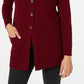 Karen Scott Women's Mixed-Stitch Button-Front Cardigan Red Size Large