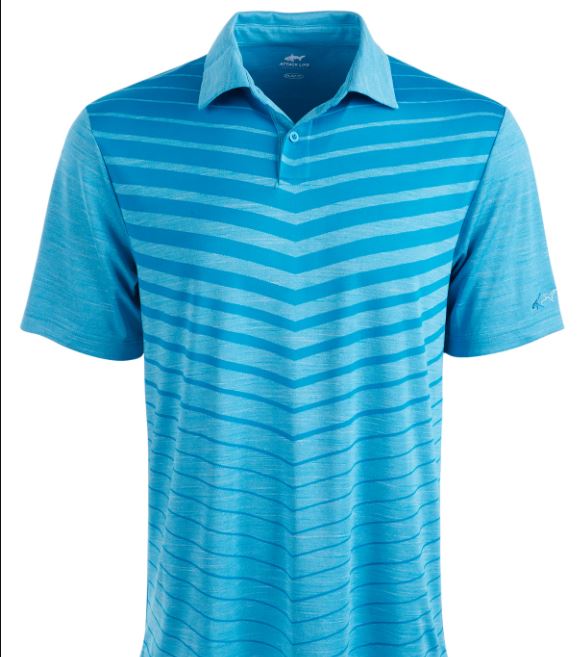 Attack Life Men's Ombre Chevron Jacquard Polo Blue Size X-Large
