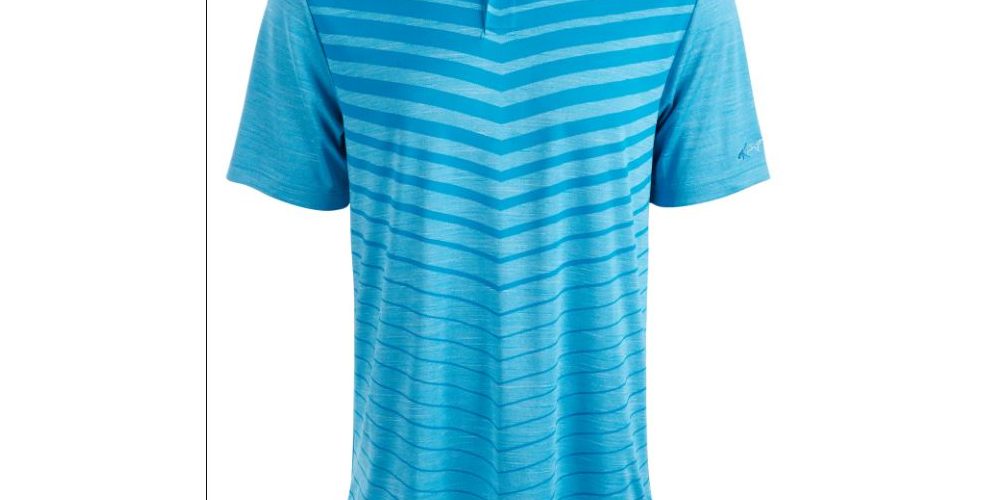 Attack Life Men's Ombre Chevron Jacquard Polo Blue Size X-Large