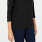 Karen Scott Women's 3/4-Sleeve Sweater Black Size Medium