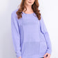 Karen Scott Women's Patchwork-Stitch Pullover Sweater Blue Size Extra Large