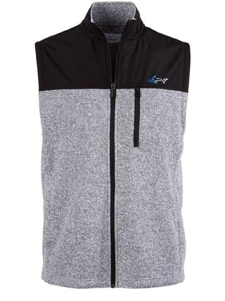 Greg Norman Men's Birdseye Fleece Vest Gray Size Large