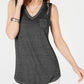 Style & Co Women's Chest-Pocket Burnout Top Black Size Medium