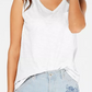 Style & Co Women's Cotton V-Neck Tank Top White Size Extra Small