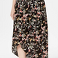 Style & Co Women's Printed High Low Skirt Black Size Small