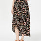 Style & Co Women's Printed High-Low Skirt Tropic Wonder Black Size XX-Large