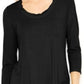 Maison Jules Women's Scoop-Neck T-Shirt Black Size Small