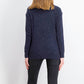 Karen Scott Women's Mock-Neck Shimmer Sweater Blue Size Large