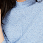 Karen Scott Women's Mock-Neck Shimmer Sweater Blue Size Extra Large