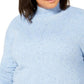 Karen Scott Women's Seam-Detail Cotton Mock-Neck Sweater Size Medium