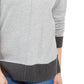 Karen Scott Women's Erin Cotton Colorblocked Mock-Neck Sweater Gray Size Small