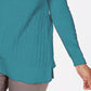Karen Scott Women's Cotton Mixed-Stitch Sweater Blue Size Medium