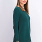 Karen Scott Women's Cotton Mixed-Stitch Sweater  Green Size Small