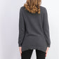 Karen Scott Women's Cotton Mixed-Stitch Sweater Charcoal Size Large
