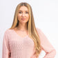 Karen Scott Women's Cotton Mixed-Stitch Sweater Pink Size Large