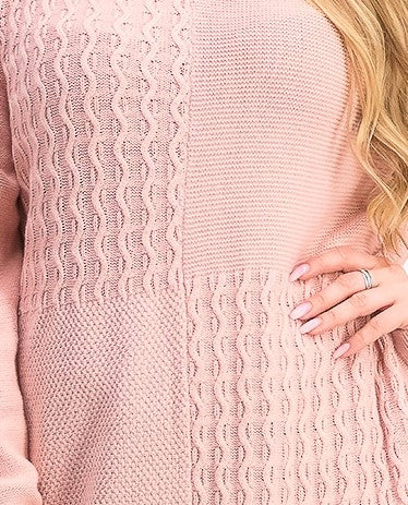 Karen Scott Women's Cotton Mixed-Stitch Sweater Pink Size Large
